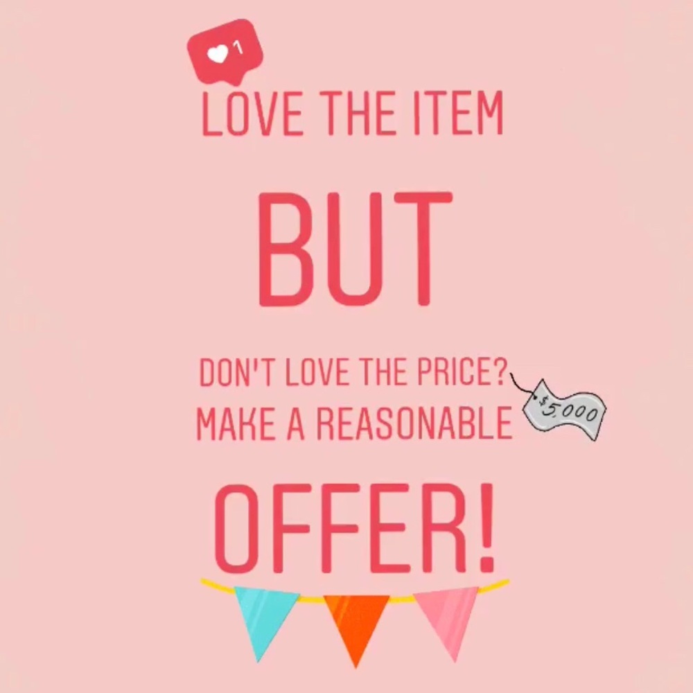 💕 the item, but not the 💰? Make an offer!